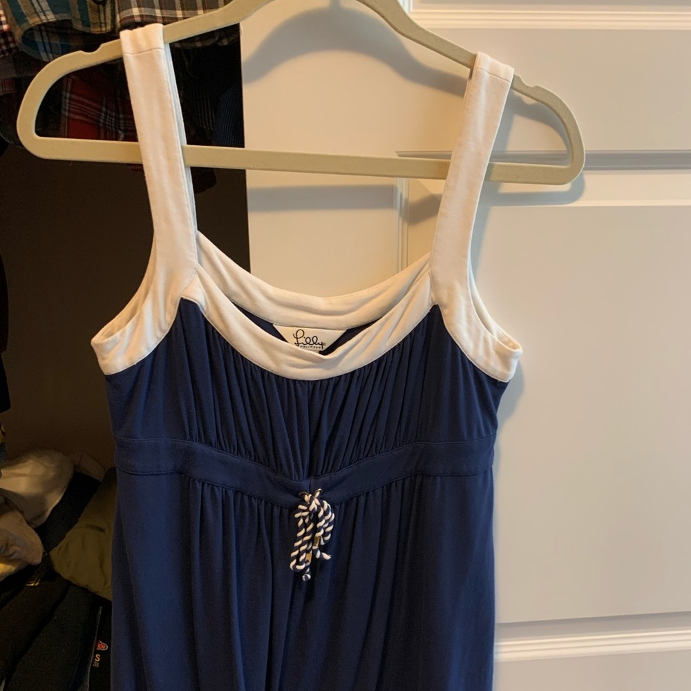 Lily Pulitzer white and blue tank